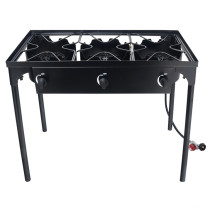 3 burners high pressure ring burner outdoor gas stove